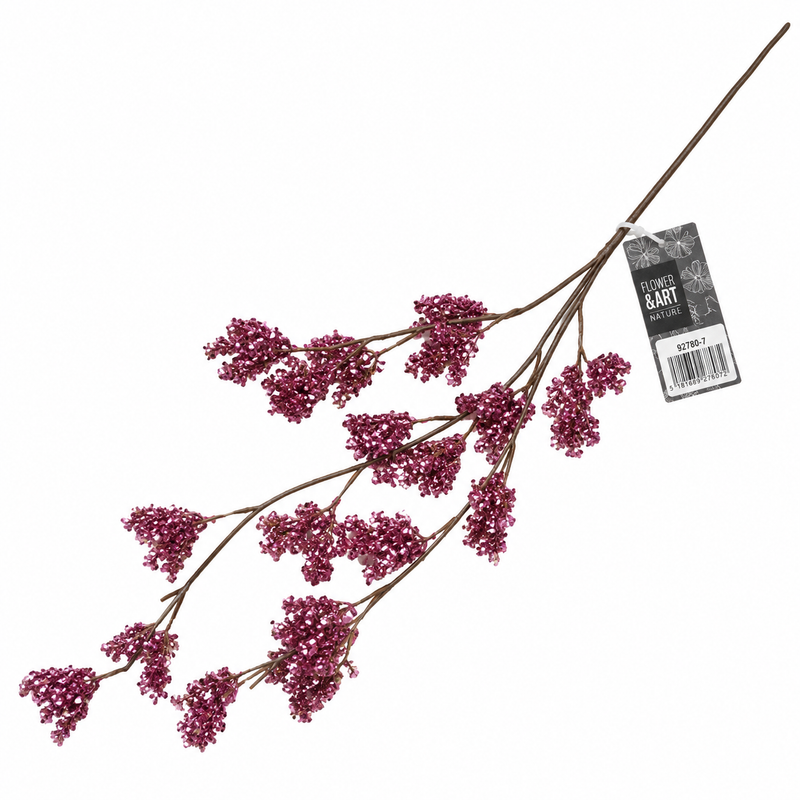 Burgundy purple glitter Christmas branch
