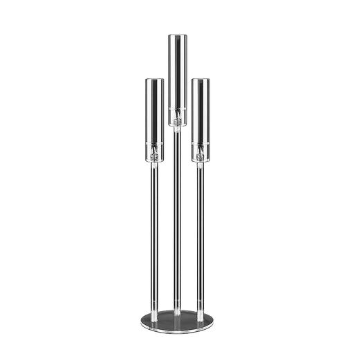GLASS CANDLE HOLDER X3 72CM Deventor