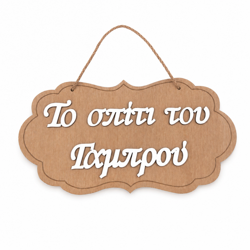 Welcome to Groom's House Wooden Label 3D Wooderland