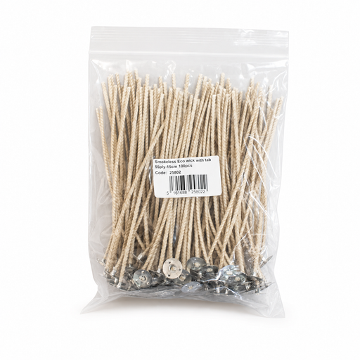 SMOKELESS ECO WICK W/TAB  55PLY 15CM 100PCS Deventor