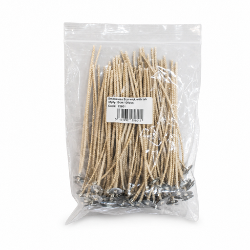 SMOKELESS ECO WICK W/TAB  45PLY 15CM 100PCS Deventor