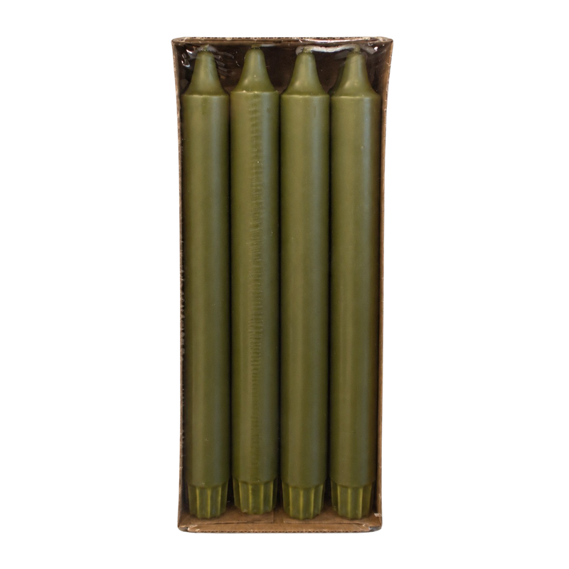 CANDLES STICK GREEN 23.5CM 8PCS 8HRS Deventor
