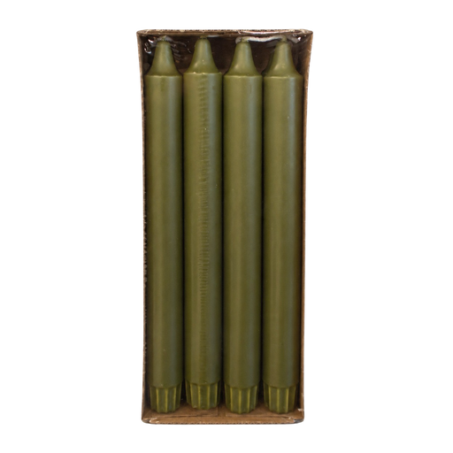 CANDLES STICK GREEN 23.5CM 8PCS 8HRS Deventor
