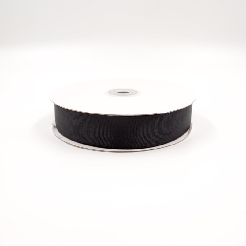 GROSGRAIN RIBBON BLACK 25MMX50M