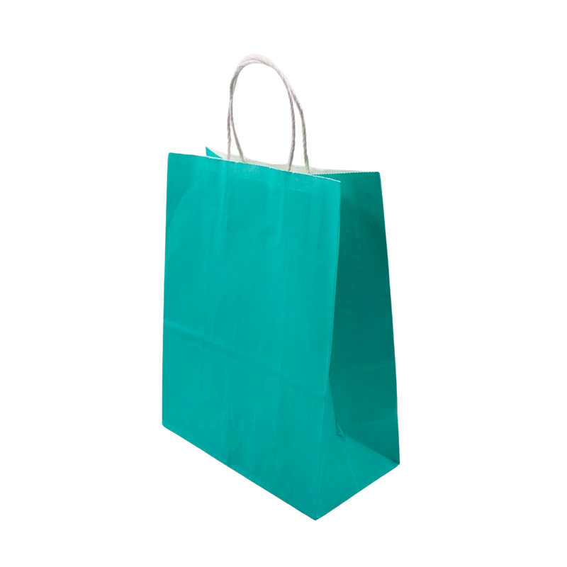 PAPER BAG 21X11X27CM TURQUOISE