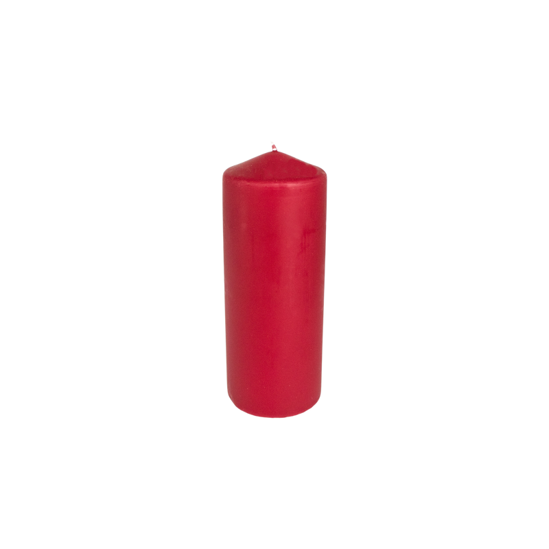 CANDLE PILLAR 6X15CM RED