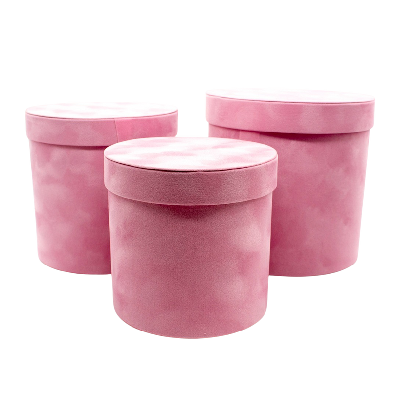 VELVET BOX S/3 PINK