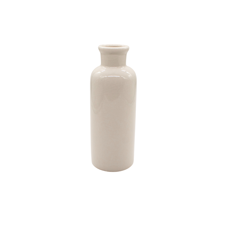 CERAMIC VASE WHT 19HX5D Deventor