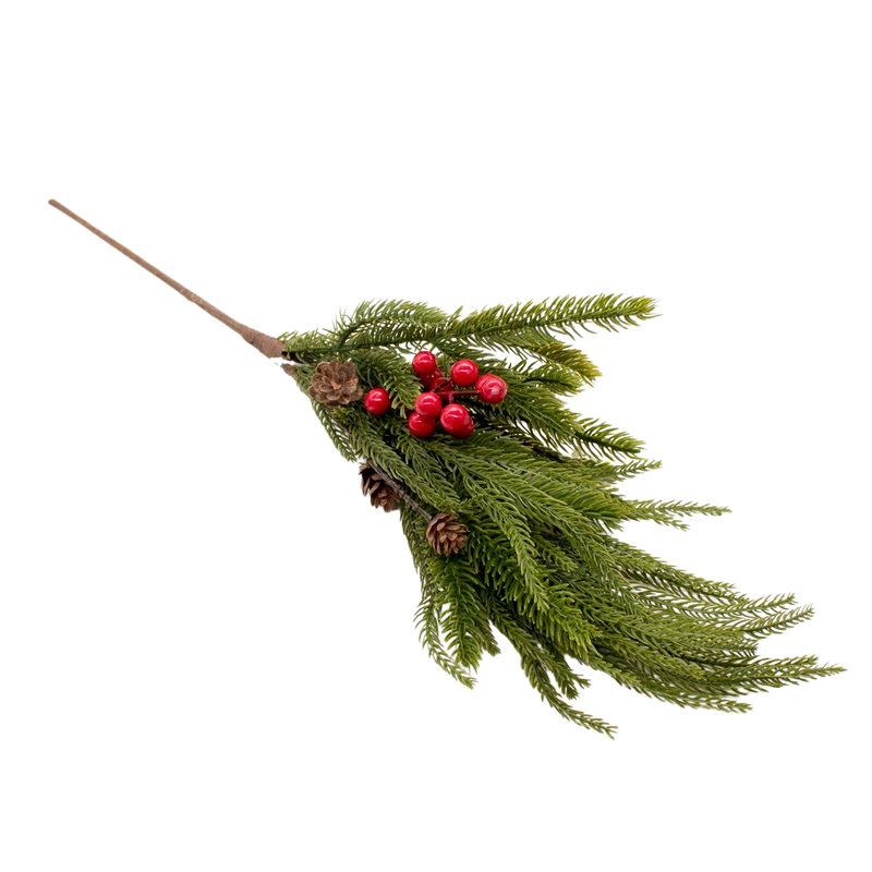 MIXED PINE W/BERRY SPRAY 68CM