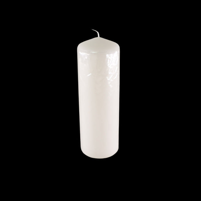 CANDLE WHITE D6 X H18cm