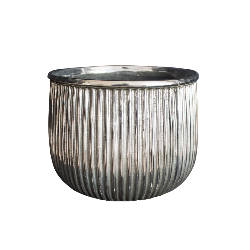 CERAMIC 24X24X18 SILVER