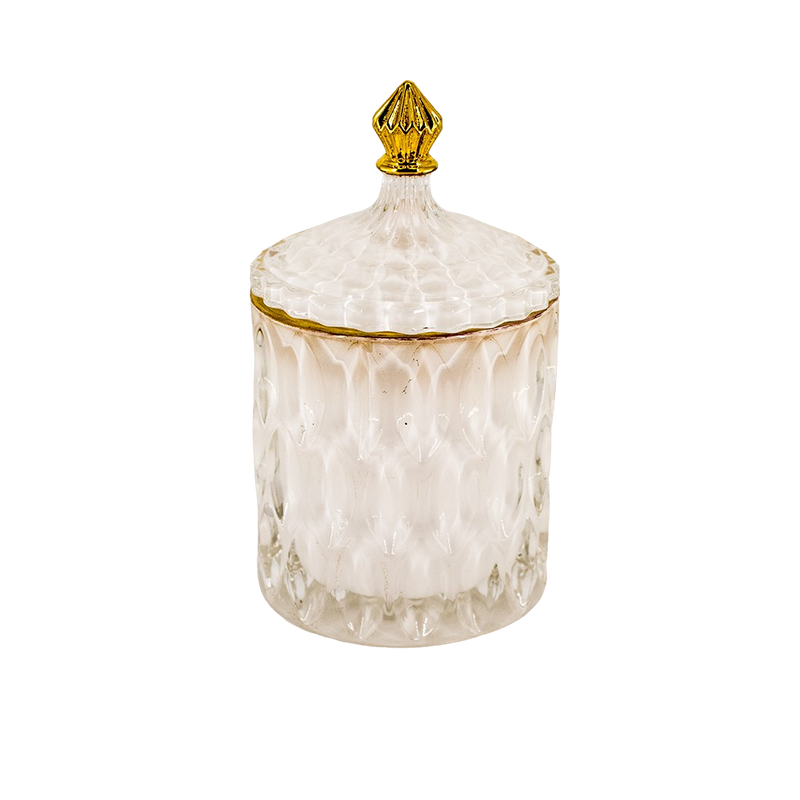 GLASS JAR WHITE