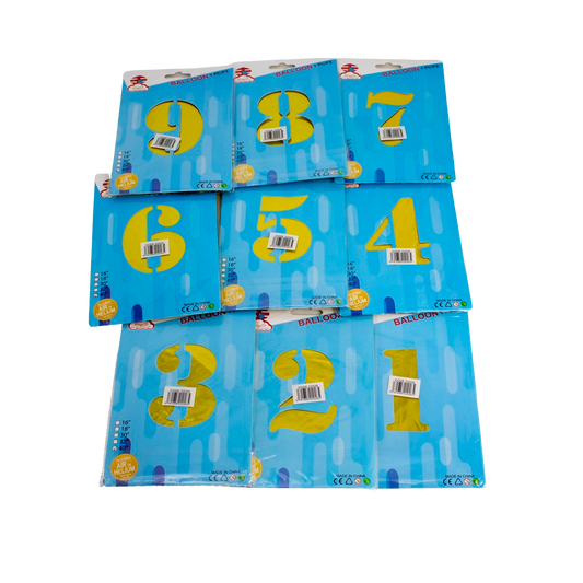 GOLD FOIL BALLOON NUMBERS