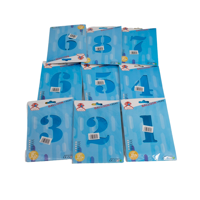 BLUE FOIL BALLOON NUMBER