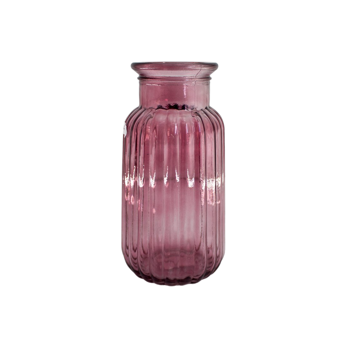 Glass Vase Pink 22x11cm