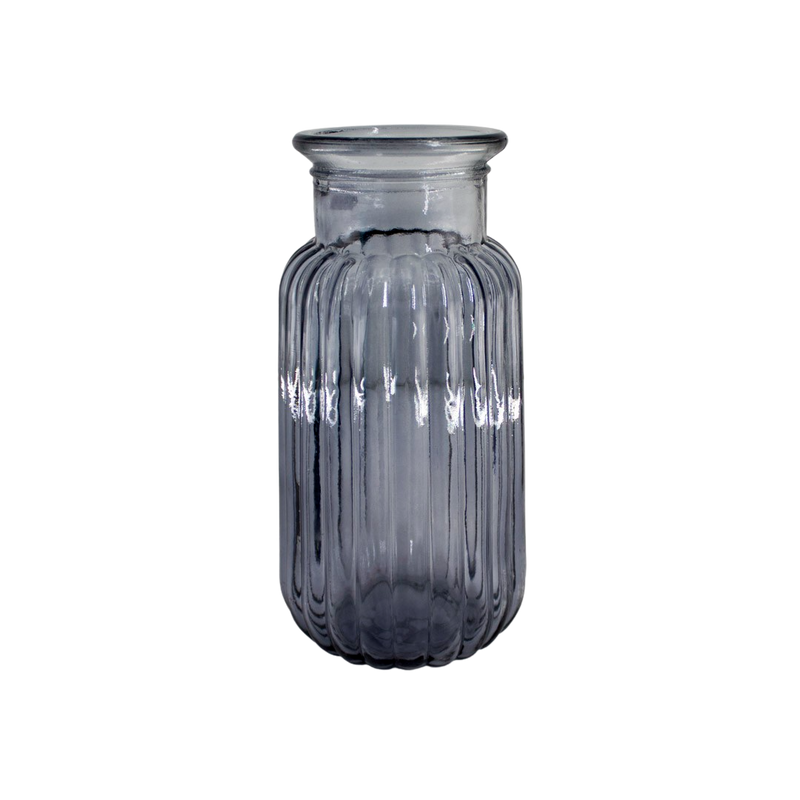 Glass Vase Black 22x11cm