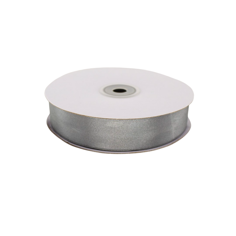 SATIN RIBBON GREY 25MMX50M