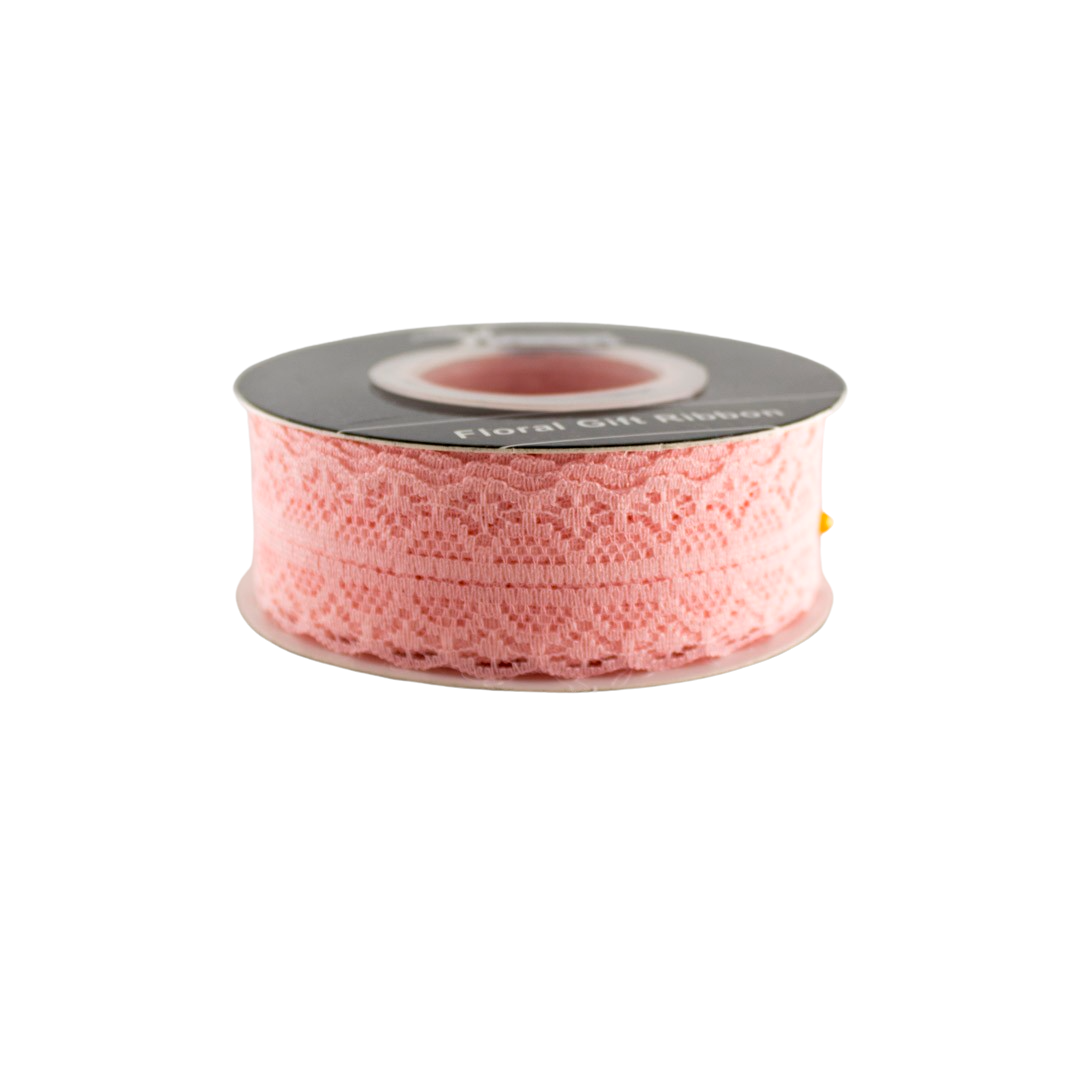 LACE RIBBON 2.8CMX20Y PEACH — Deventor