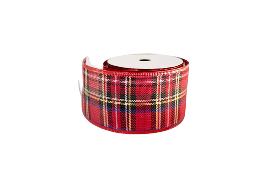 X-MAS RIBBON WIRED 63MMX10Y