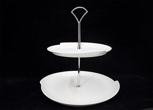 Cake stand 2 tier heart shape 27cm - Deventor