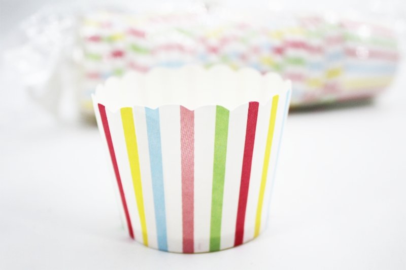 Cupcakes cups rainbow set of 25 - 5cm - Deventor