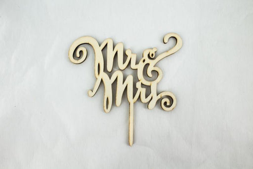 Mr&Mrs wooden cake topper 15cm - Deventor