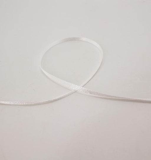 Satin ribbon white 3mmx50m - Deventor