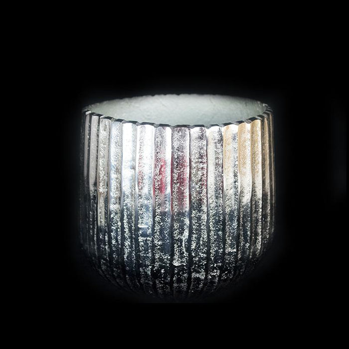 Silver vase pot 20cm - Deventor