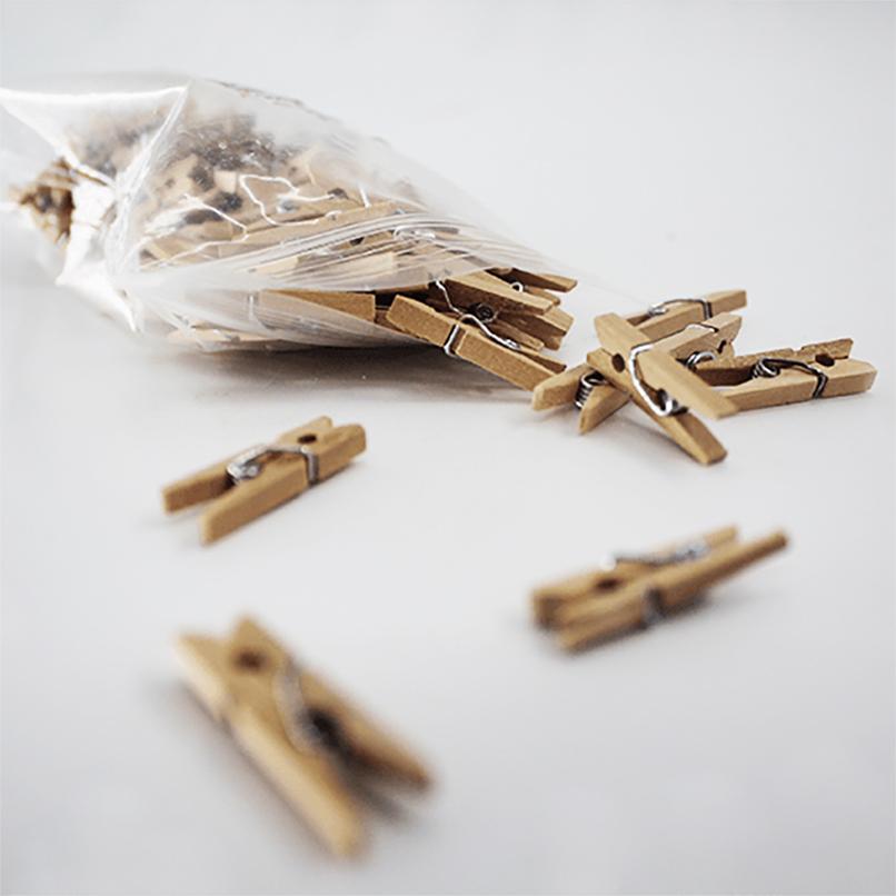 wooden clothespins 100 pcs - Deventor